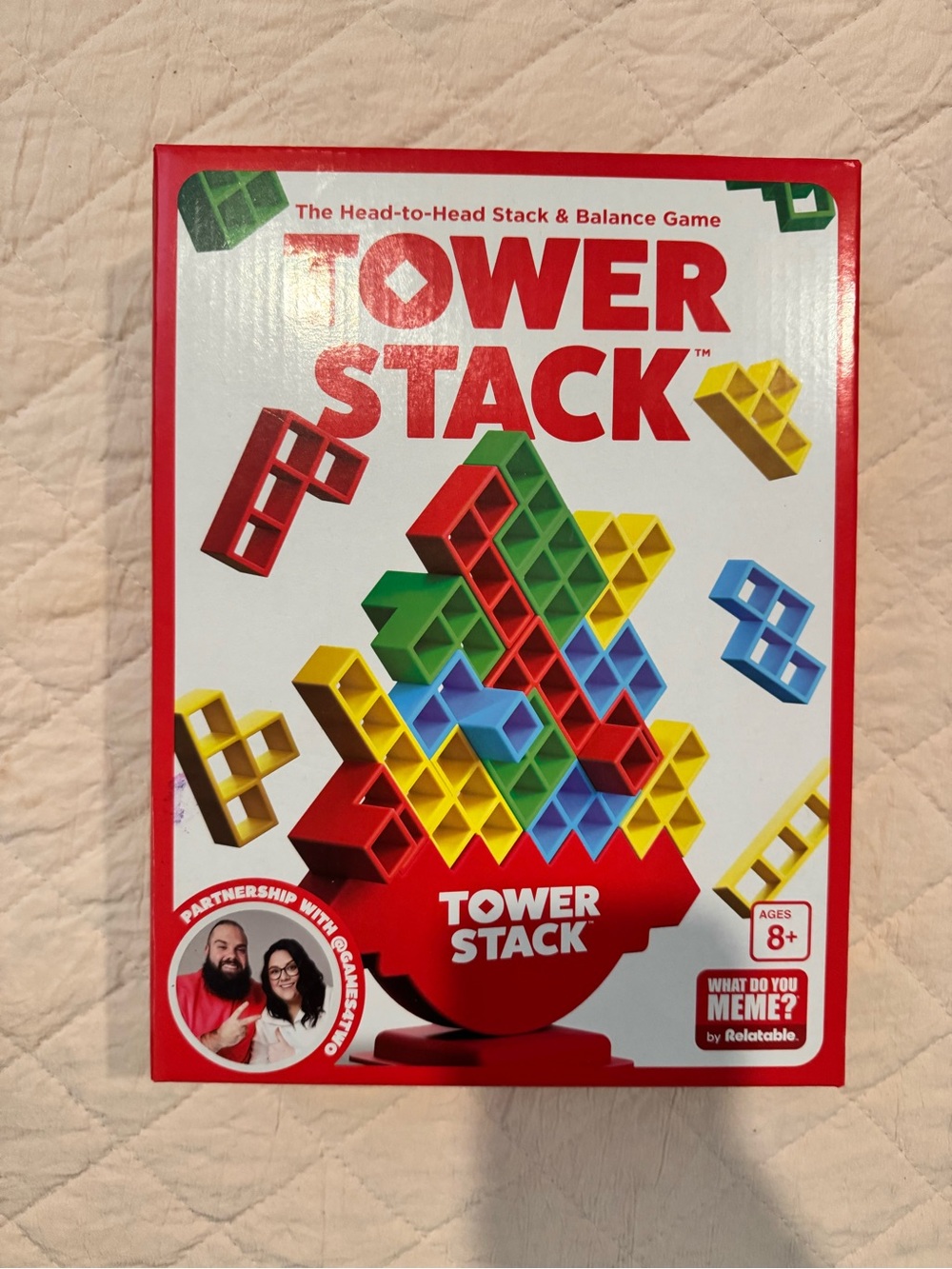 Tower Stack Balance Game by Tower Stack - Red, Yellow, Green, Blue
